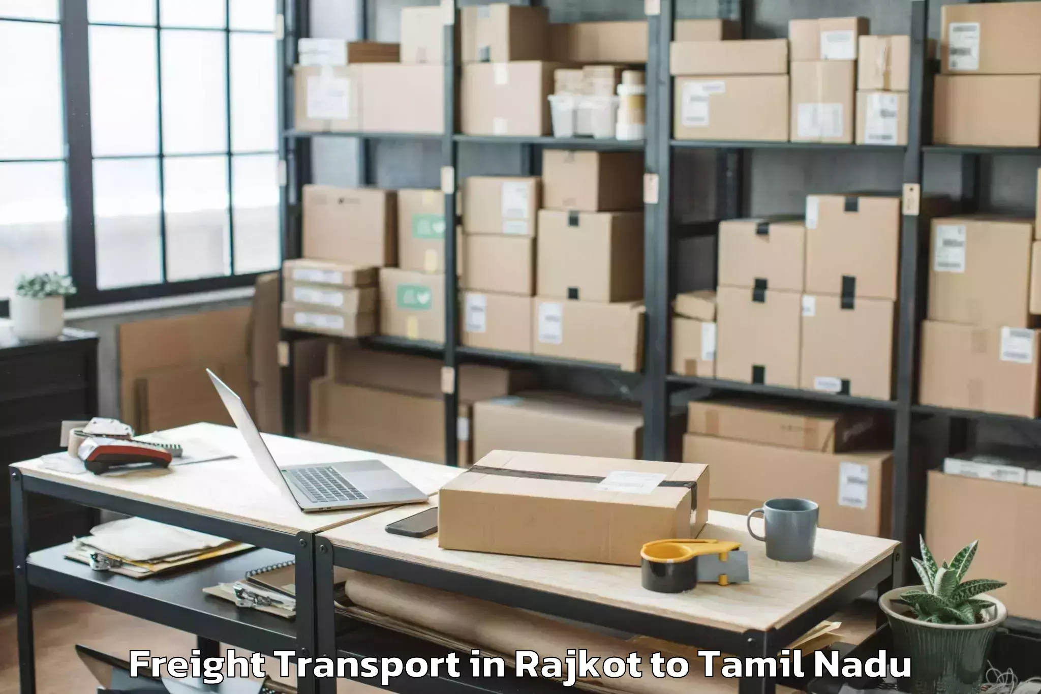 Efficient Rajkot to Poonamallee Freight Transport